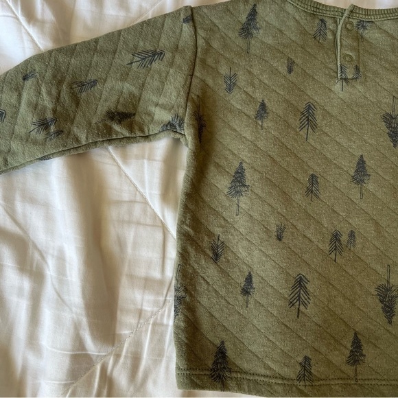 Grayson Collective Quilted Green Forest Print Pullover & Leggings Set Size 12 Mo - Picture 14 of 15